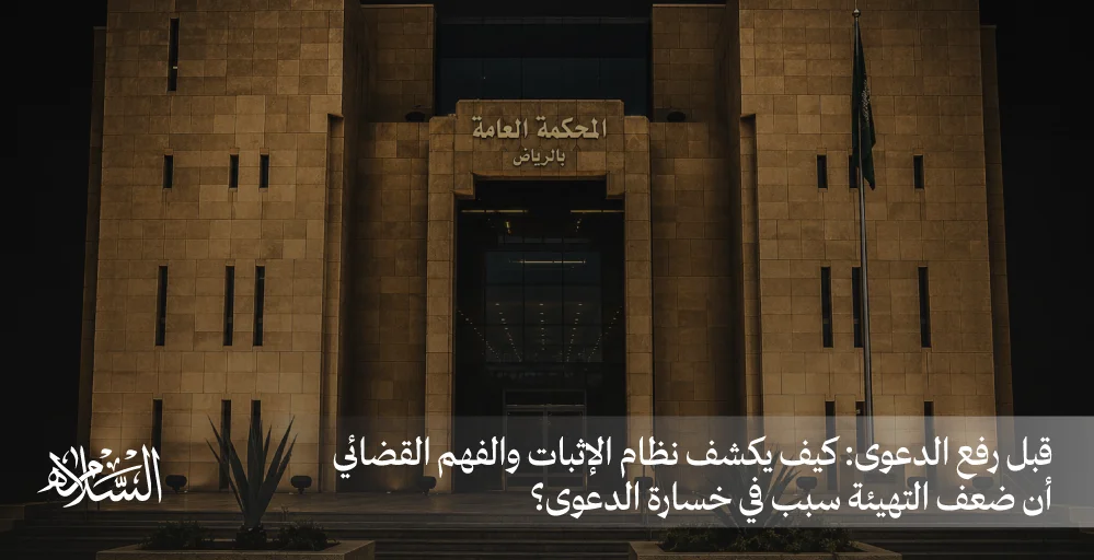 كيف يكشف نظام الإثبات والفهم القضائي أن ضعف التهيئة سبب في خسارة الدعوى؟