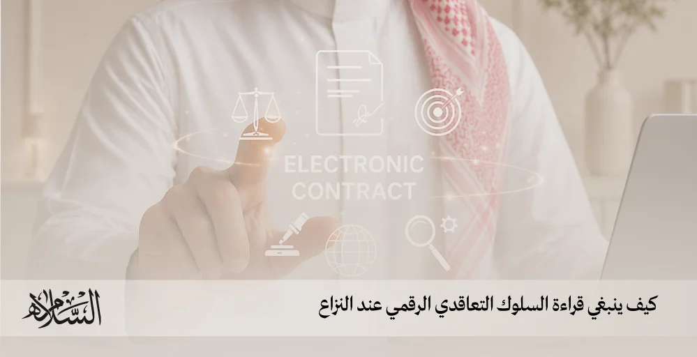 كيف ينبغي قراءة السلوك التعاقدي الرقمي عند النزاع