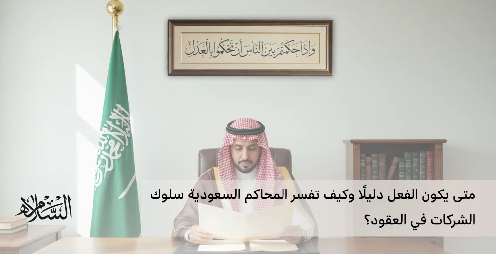 متى يكون الفعل دليلًا وكيف تفسر المحاكم السعودية سلوك الشركات في العقود؟