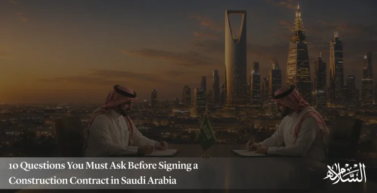 10 Questions You Must Ask Before Signing a Construction Contract in Saudi Arabia
