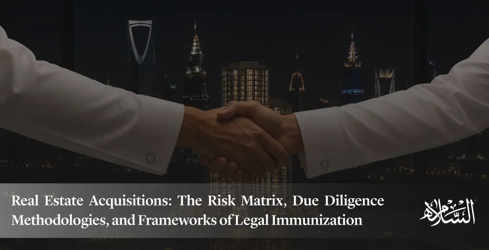 Real Estate Acquisitions The Risk Matrix, Due Diligence Methodologies, and Frameworks of Legal Immunization
