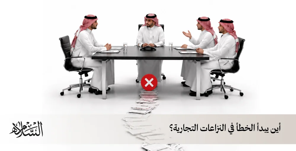 أين يبدأ الخطأ في النزاعات التجارية؟