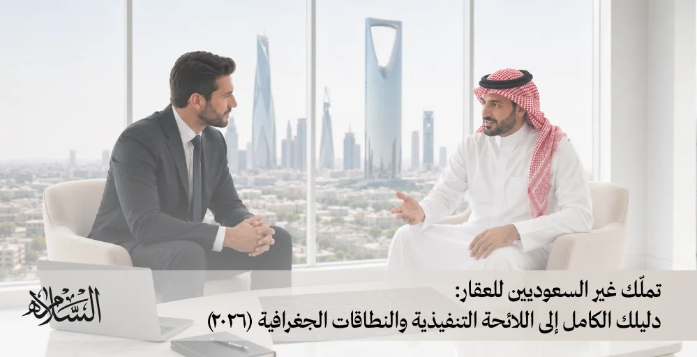 تملّك غير السعوديين للعقار دليلك الكامل إلى اللائحة التنفيذية والنطاقات الجغرافية (٢٠٢٦)
