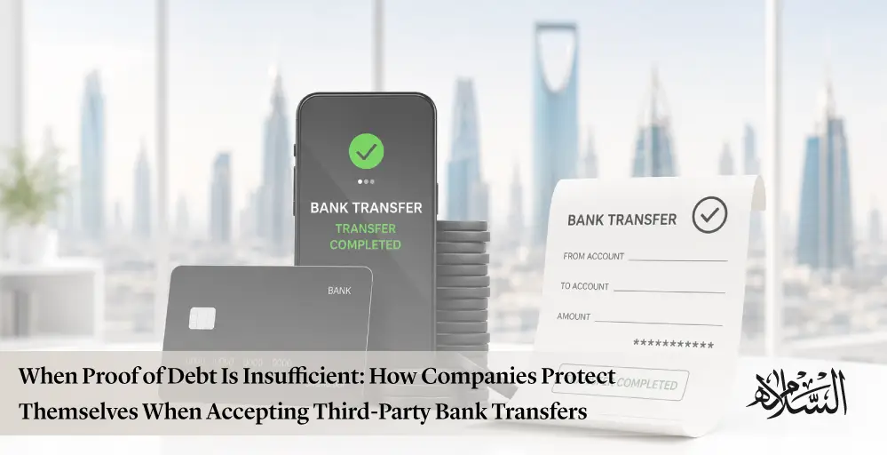When Proof of Debt Is Insufficient: How Companies Protect Themselves When Accepting Third-Party Bank Transfers