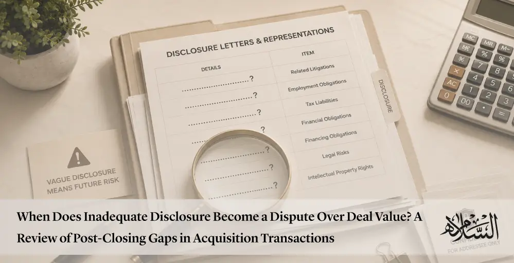 When Does Inadequate Disclosure Become a Dispute Over Deal Value?