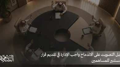 قبل التصويت على الاندماج واجب الإدارة في تقديم قرار مستنير للمساهمين