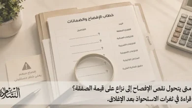 متى يتحول نقص الإفصاح إلى نزاع على قيمة الصفقة