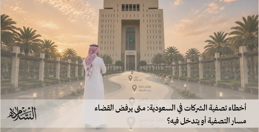 أخطاء تصفية الشركات في السعودية: متى يرفض القضاء مسار التصفية أو يتدخل فيه؟