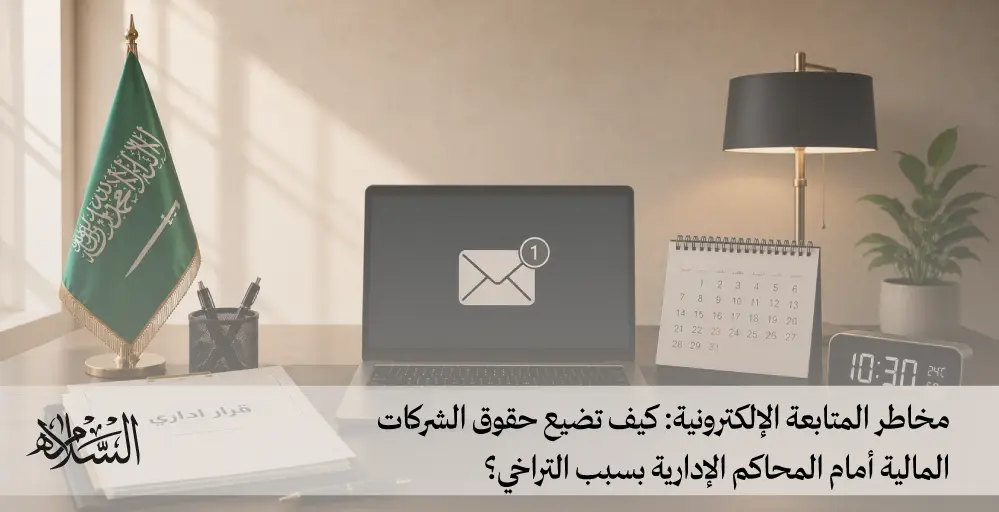 مخاطر المتابعة الإلكترونية: كيف تضيع حقوق الشركات المالية أمام المحاكم الإدارية بسبب التراخي؟
