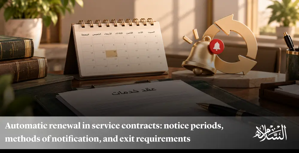 Automatic renewal in service contracts