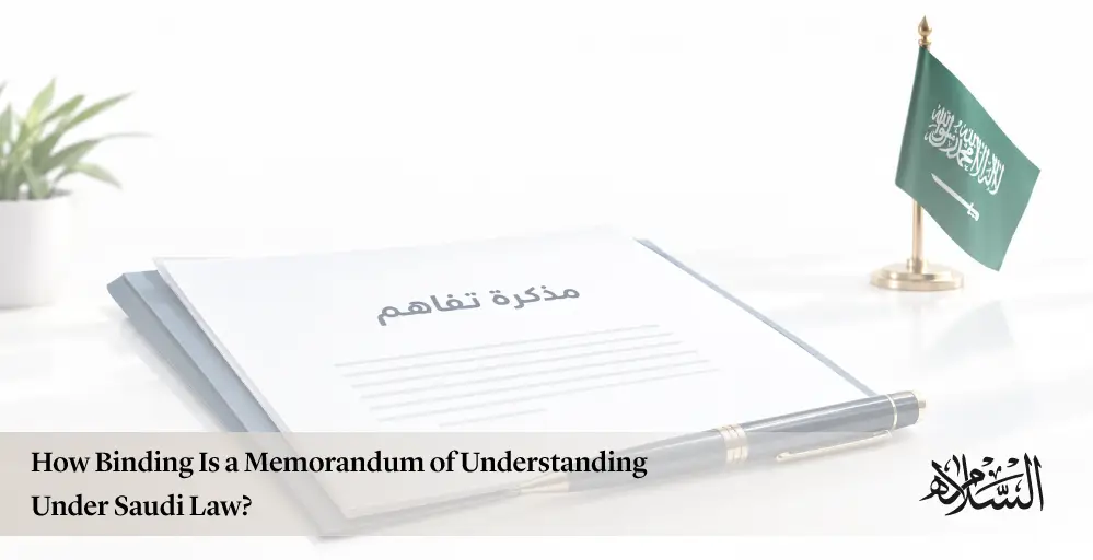 Memorandum of Understanding Before a Transaction: How Binding Is It Under Saudi Law?