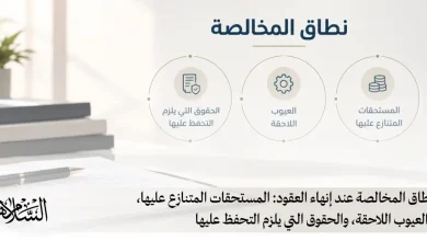 نطاق المخالصة عند إنهاء العقود: المستحقات المتنازع عليها، والعيوب اللاحقة، والحقوق التي يلزم التحفظ عليها